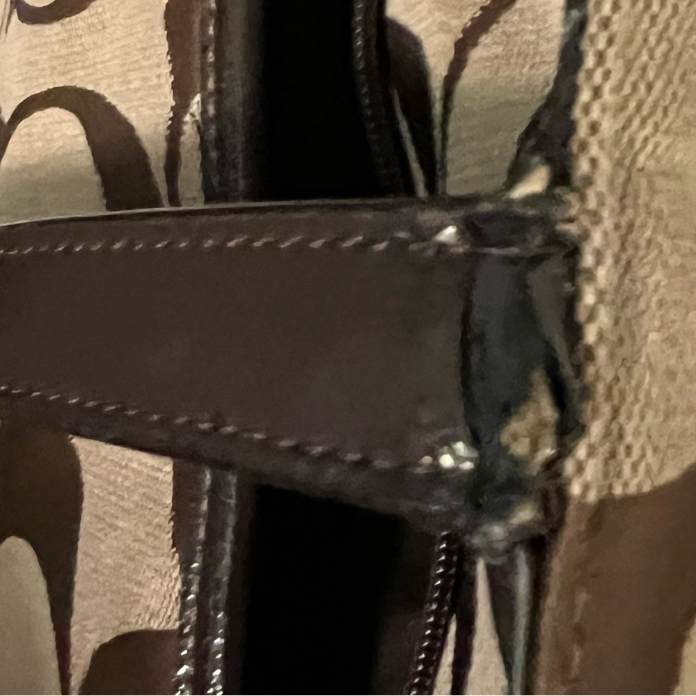 Coach Signature Brown/Tan Shoulder Multi-Purpose or Diaper Bag - Picture 10 of 16